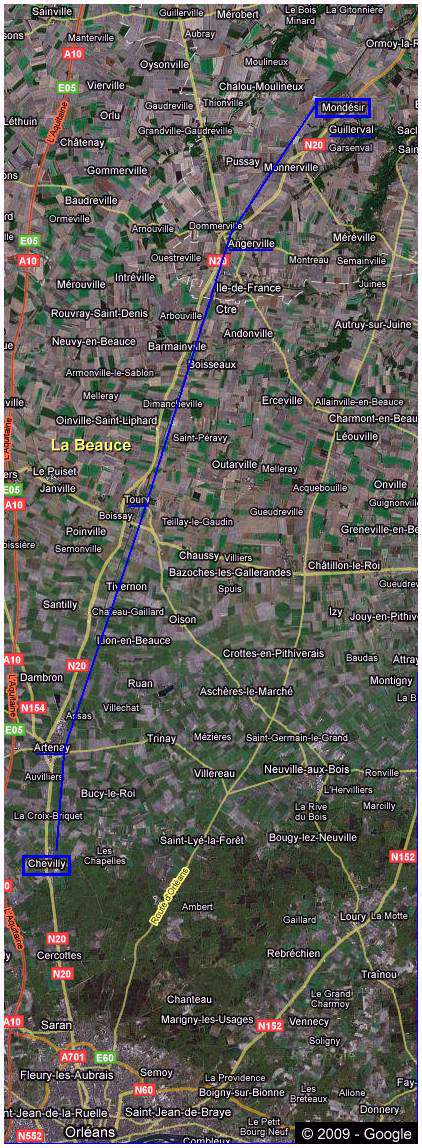 Parcours du 13 juillet 1909